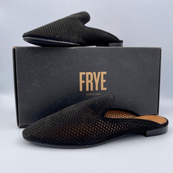 Frye Women's Shoe Gwen Perf Slide Mule Black 6 M US - Picture 1 of 7